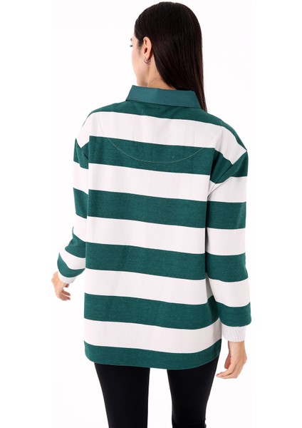 Luxe Kadın Casual Sweatshirt Yeşil
