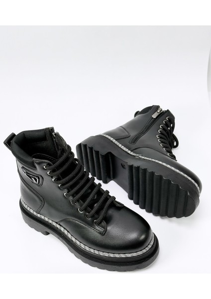 V Tokali Fermuarli Sim Detayli Kadin Botu modelleri