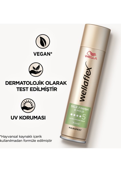 Wella Silk Finish & Hold Ipeksi Bitiş ve Tutuş Sağlayan Saç Spreyi - 400 ml