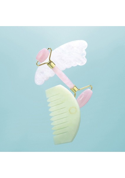 Rose Quartz Facial And Neck Roller - Yüz Masajı Rulosu