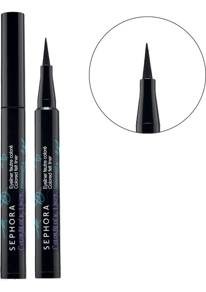 Waterproof Colored Felt Liner - Eyeliner Ink Splash 0.6 ml /Vegan