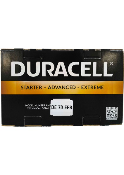 DE70EFB Akü-Duracell Extreme Efb 75/700 278×175*190