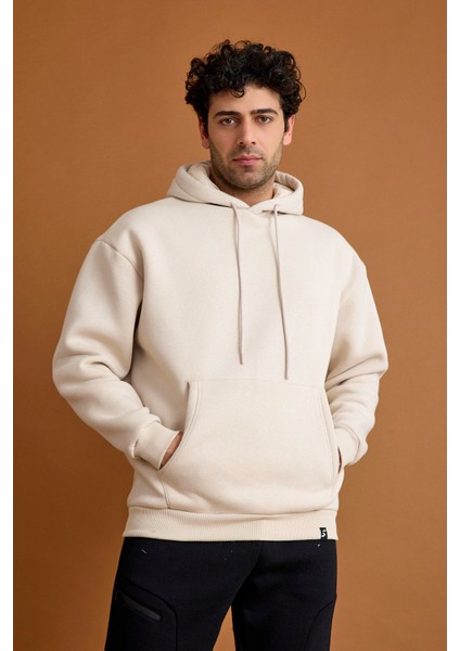 Origin Erkek Hoodie Sweatshirt Bej