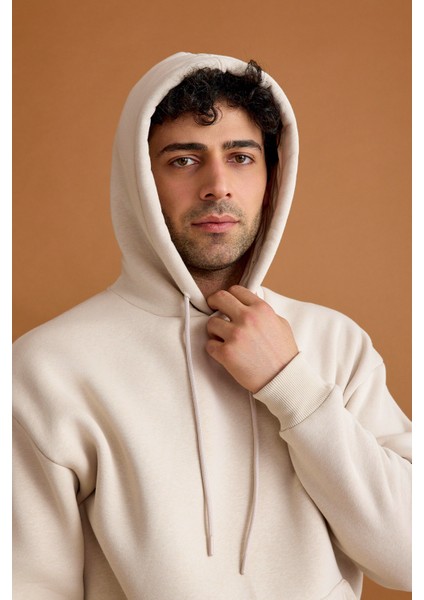 Origin Erkek Hoodie Sweatshirt Bej