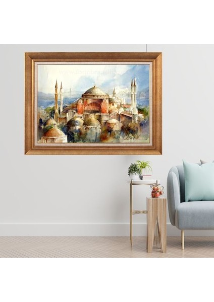 Altın Çerçeveli Paspartulu Tablo A996