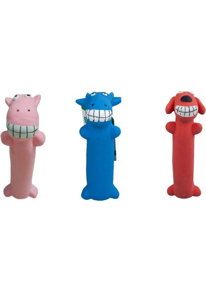 Sesli 3'lü Latex Köpek Oyuncağı 17 cm Seti