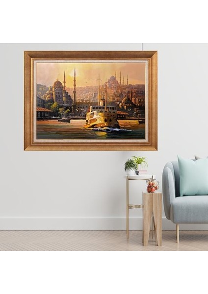 Altın Çerçeveli Paspartulu Tablo A733