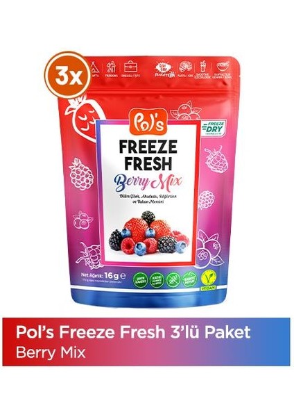 Freeze Fresh Berry Mix 16 g x 3 Adet