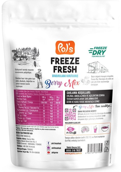 Freeze Fresh Berry Mix 16 g x 3 Adet