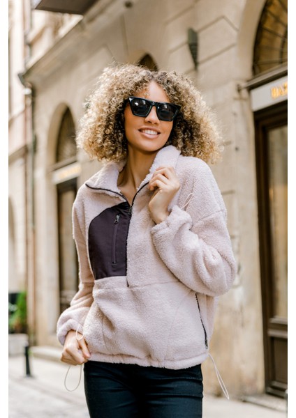 Fever Kadın Peluş Sweatshirt Bej modelleri