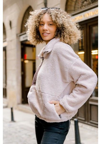 Fever Kadın Peluş Sweatshirt Bej indirimleri