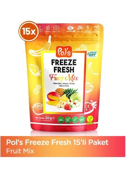 Freeze Fresh Fruit Mix 20 g x 15 Adet