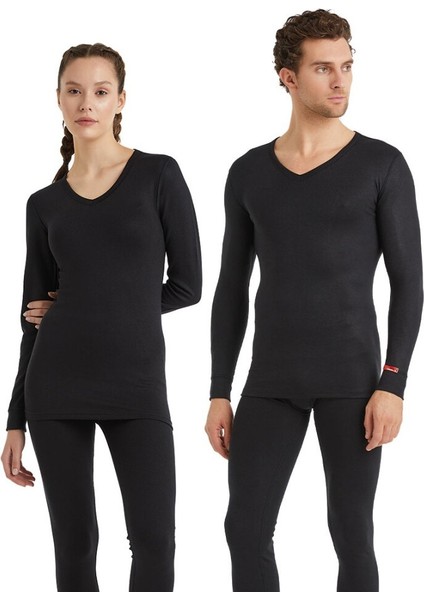 Unisex Termal Tişört 2. Seviye 1257 - Siyah