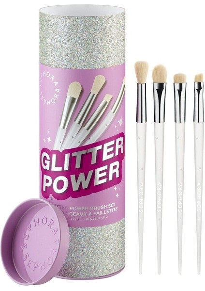 Glitter Power Brush Set - 4'lü Göz Fırçası Seti