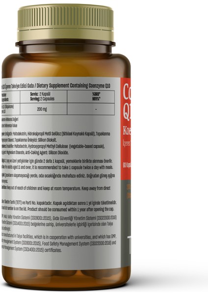 Koenzim Q10 Içeren Takviye Edici Gıda fiyatları