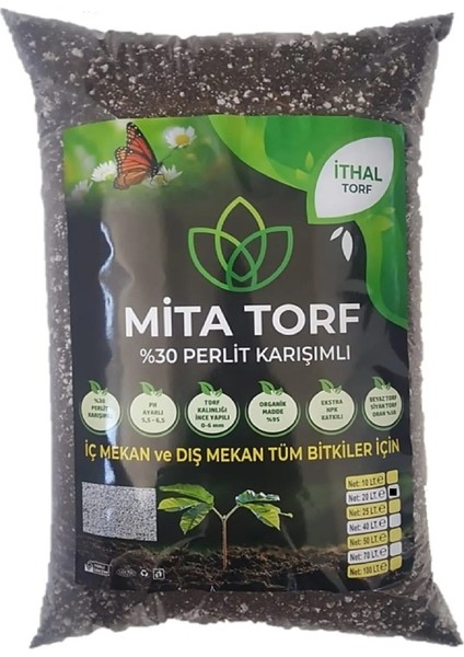 25 Litre Perlitli Ithal Torf Toprak, Fide Tohum Torfu, Perlit Katkılı, Çiçek Toprağı, Steril Torf, Menekşe Toprağı, Köklendirme Torfu