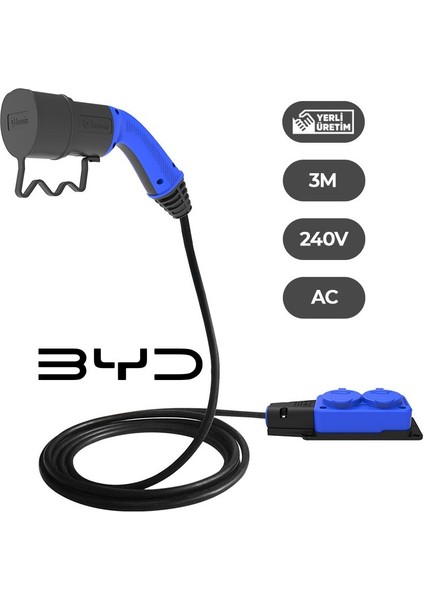 Byd Elektrikli Araçlardan Güç Alın: V2L 2'li Uzatma Priz Adaptör