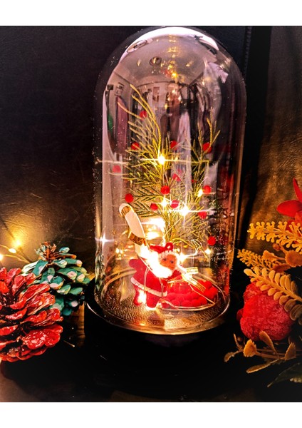 Dekoratif Yeni Yıl Led'li Fanus Noel Baba Hediyelik