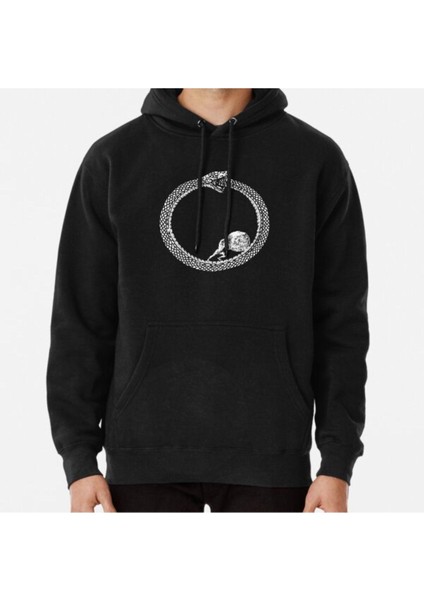 Sisyphus In An Ouroboros Snake - Unisex Philosophy T-Shirt For Existentialists Baskılı Sweatshirt