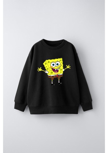 Sunger Bob Funny Baskılı Çocuk Sweatshirt