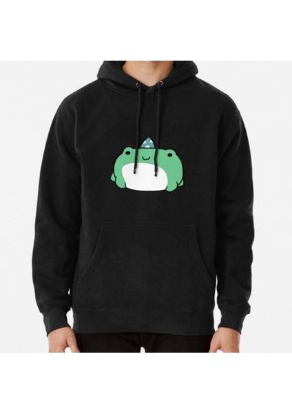 Party Hat Frog Baskılı Sweatshirt
