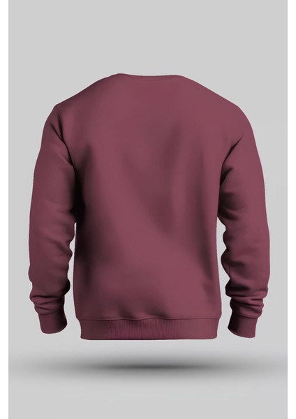 Gül Kurusu Bisiklet Yaka Oversize Şardonlu Basic Unisex Sweatshirt fiyatları
