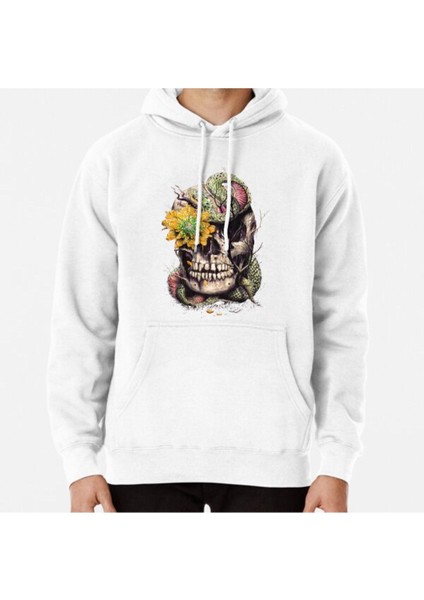 Snake And Skull Baskılı Sweatshirt