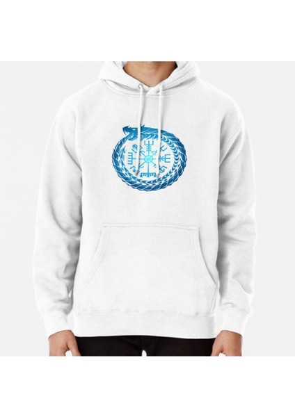 Vegvisir Jormungandr World Serpent Baskılı Sweatshirt