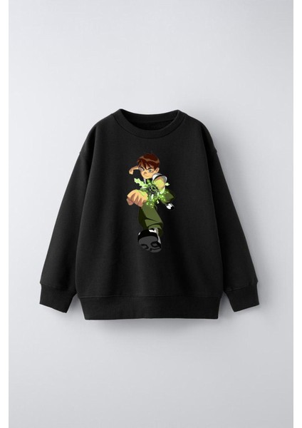 Ben On Baskılı Çocuk Sweatshirt
