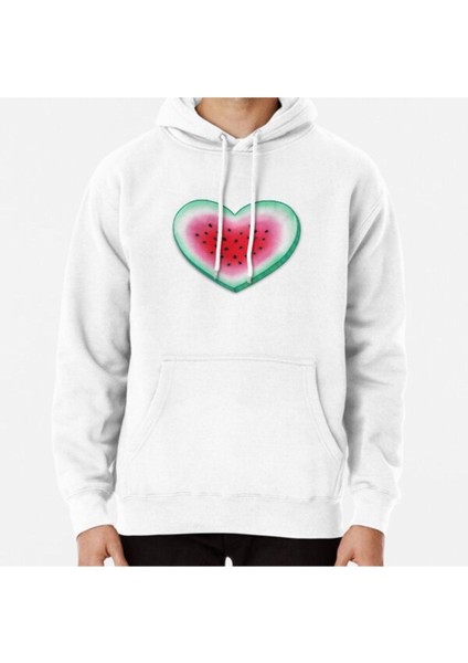 Summer Love - Watermelon Heart Baskılı Sweatshirt