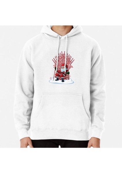 Christmas Is Coming Santa Candy Cane Throne T-Shirt Baskılı Sweatshirt
