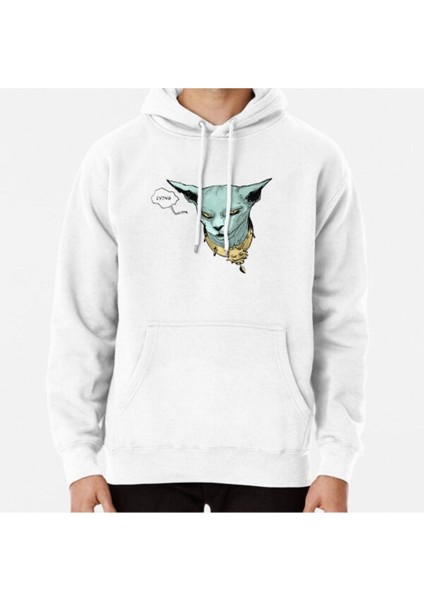 Lying Cat Baskılı Sweatshirt