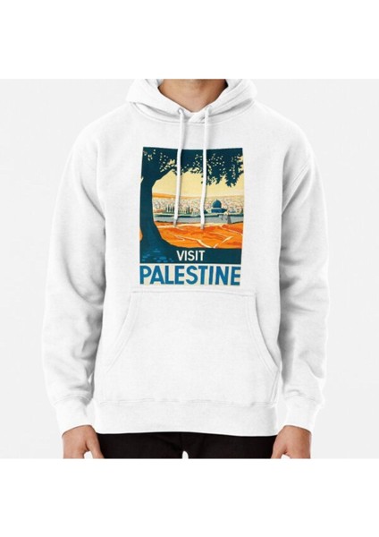 Visit Palestine Poster Baskılı Sweatshirt
