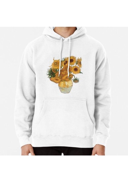 Van Gogh Sunflowers Baskılı Sweatshirt