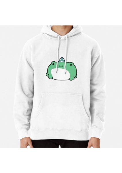 Party Hat Frog Baskılı Sweatshirt
