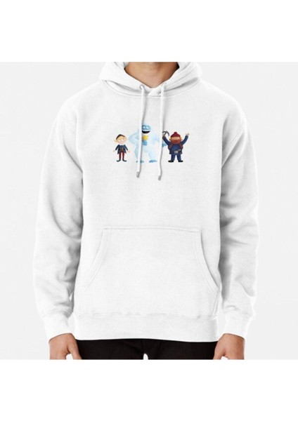 Yukon, Hermey And The Bumble In Teal Baskılı Sweatshirt