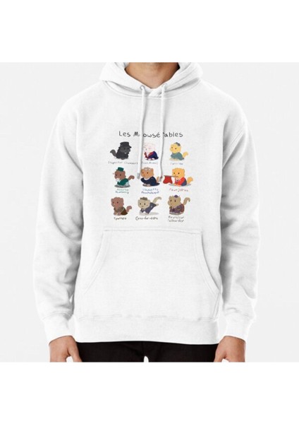 Cute Les Miserables Cat Pun (Les Meowserables) Baskılı Sweatshirt