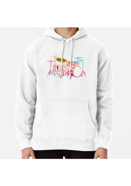 Drum Set (Bold Digital Colors) Baskılı Sweatshirt