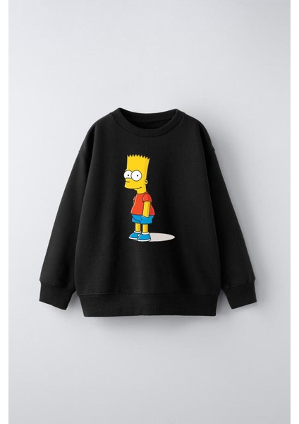 Simpson Baskılı Çocuk Sweatshirt