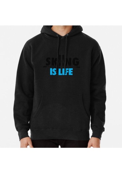Skiing Is Life Baskılı Sweatshirt