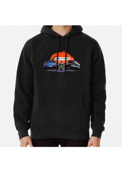 Toyota Supra And Nissan Skylıne Baskılı Sweatshirt
