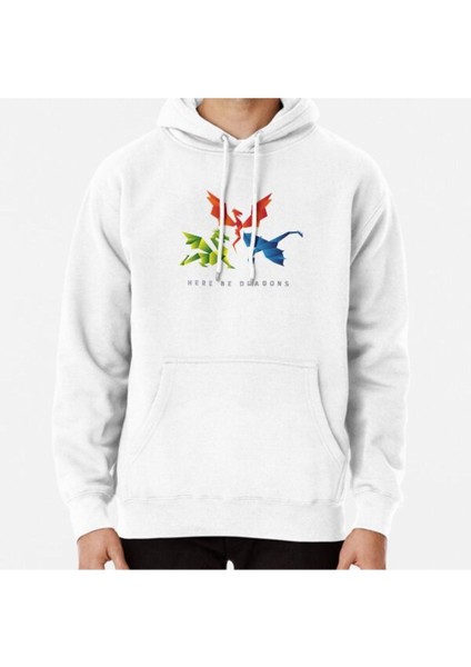 SCP-1762 Where The Dragons Went Origami Style Dragons Baskılı Sweatshirt