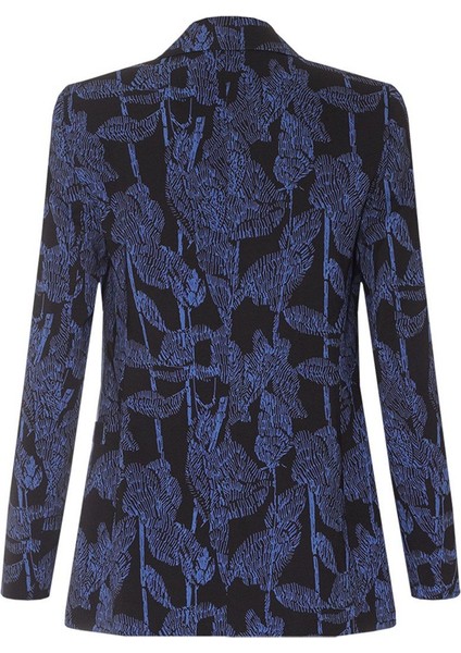 Mavi Desenli Önü Açık Blazer Ceket fiyatları