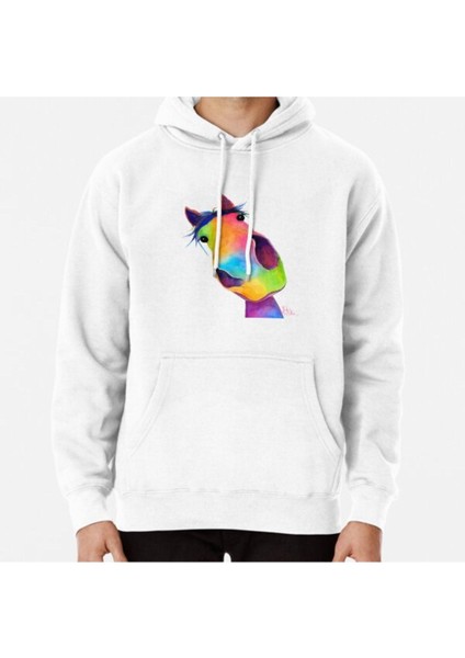 Horse Print, Animal Print ' Happy Gvet ' By Shirley Macarthur Baskılı Sweatshirt