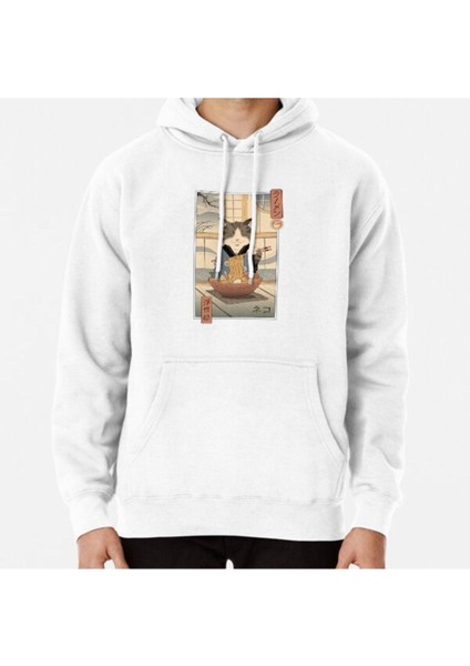 Neko Ramen Ukiyo-E Baskılı Sweatshirt