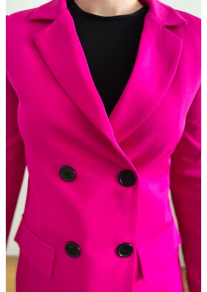 Kadın Astarlı Blazer Ceket - Fuşya fiyatları