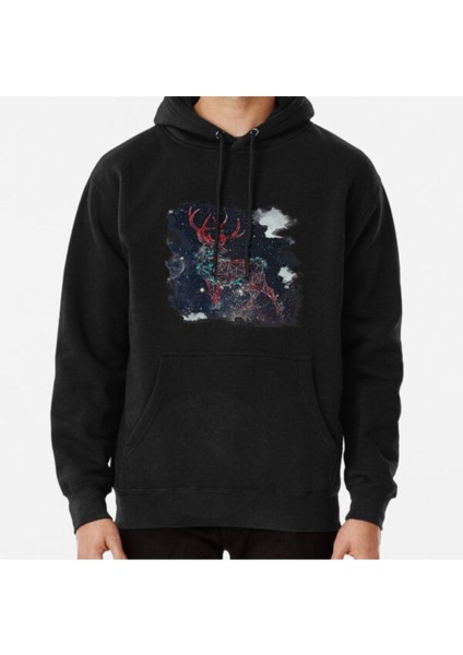 Celestial Deer Baskılı Sweatshirt