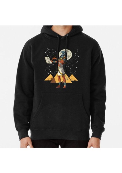 Egyptian God Thoth Baskılı Sweatshirt