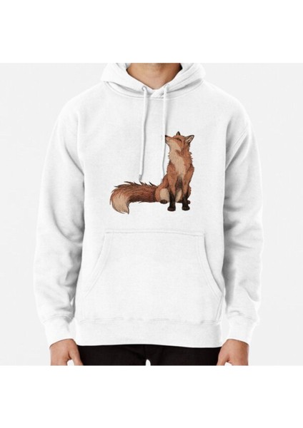Red Fox Bloom Baskılı Sweatshirt