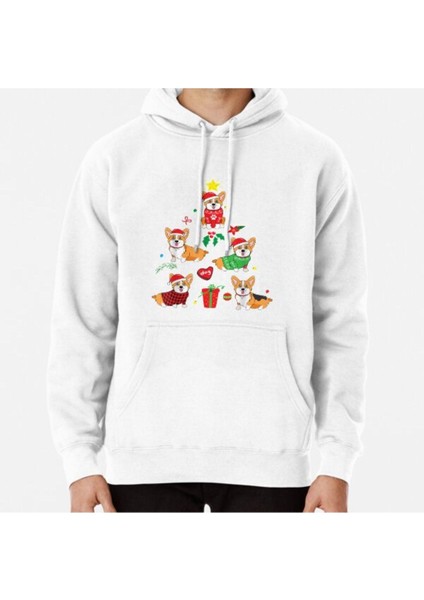 Corgi Christmas Tree Pembroke Welsh Corgi Merry Christmas Gift Baskılı Sweatshirt
